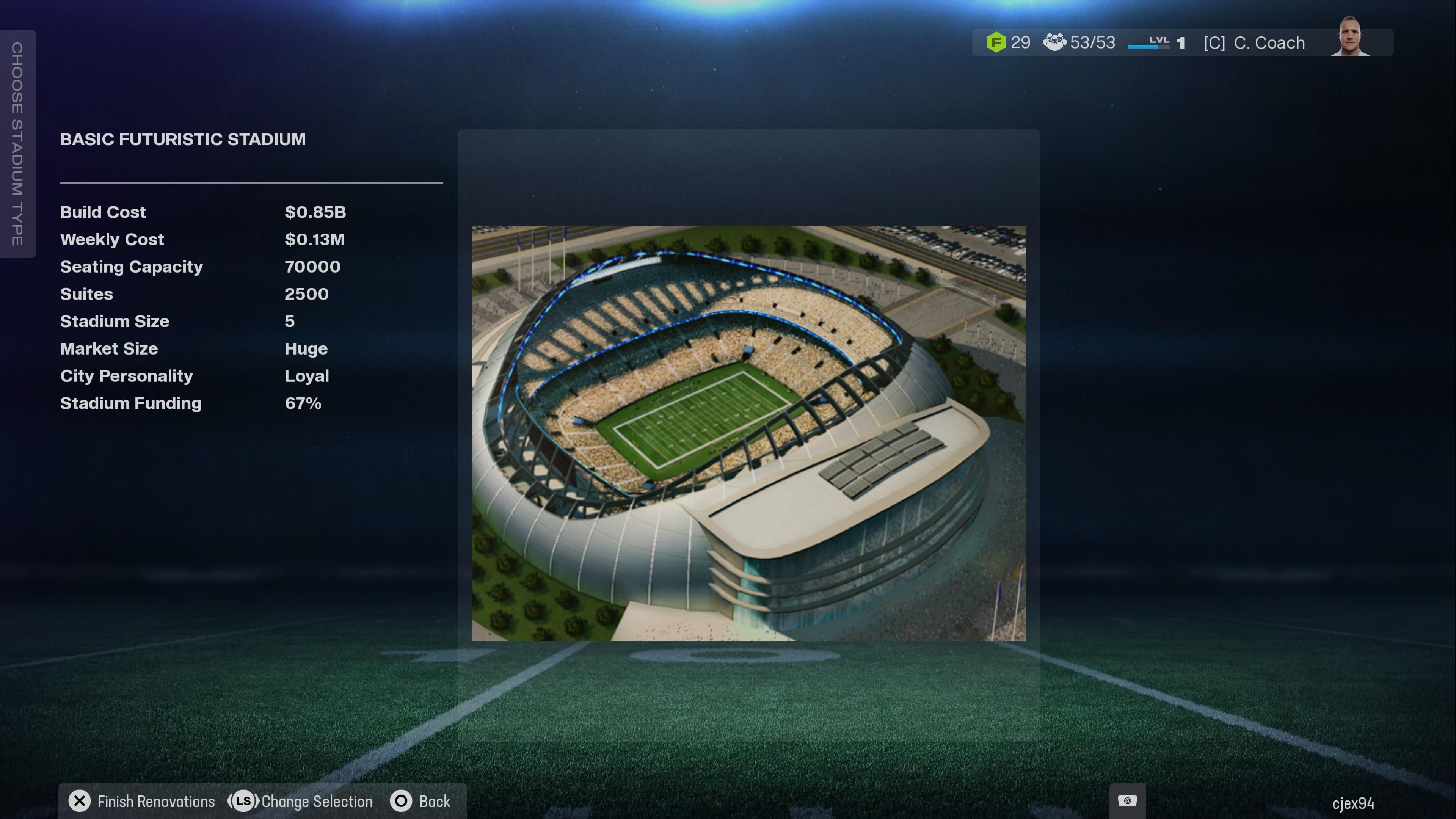 choosing stadium type for relocation in madden 26 franchise mode