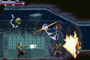 Fighting enemies in Ninja Gaiden Ragebound