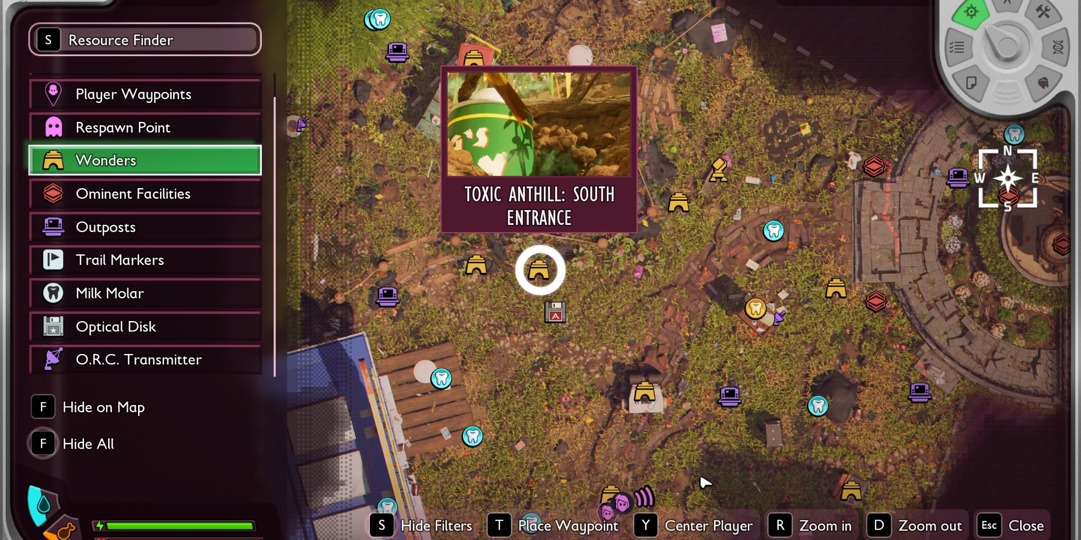 gloom skewer in grounded 2 location marked on map