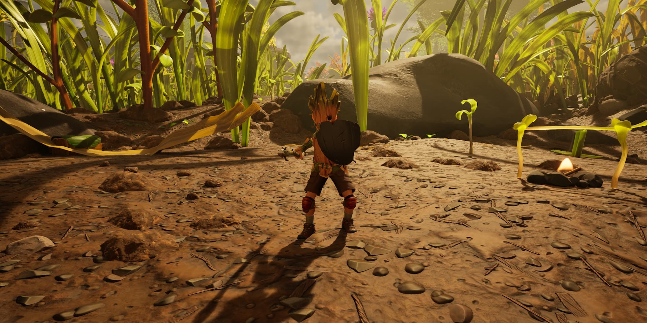 The Player Raising their Shield to Perfect Block