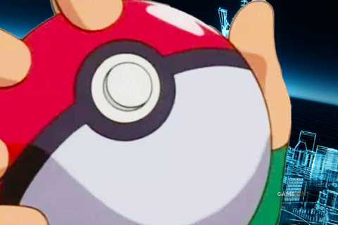 a Pokemon trainer holding a Pokeball from Pokemon Legends