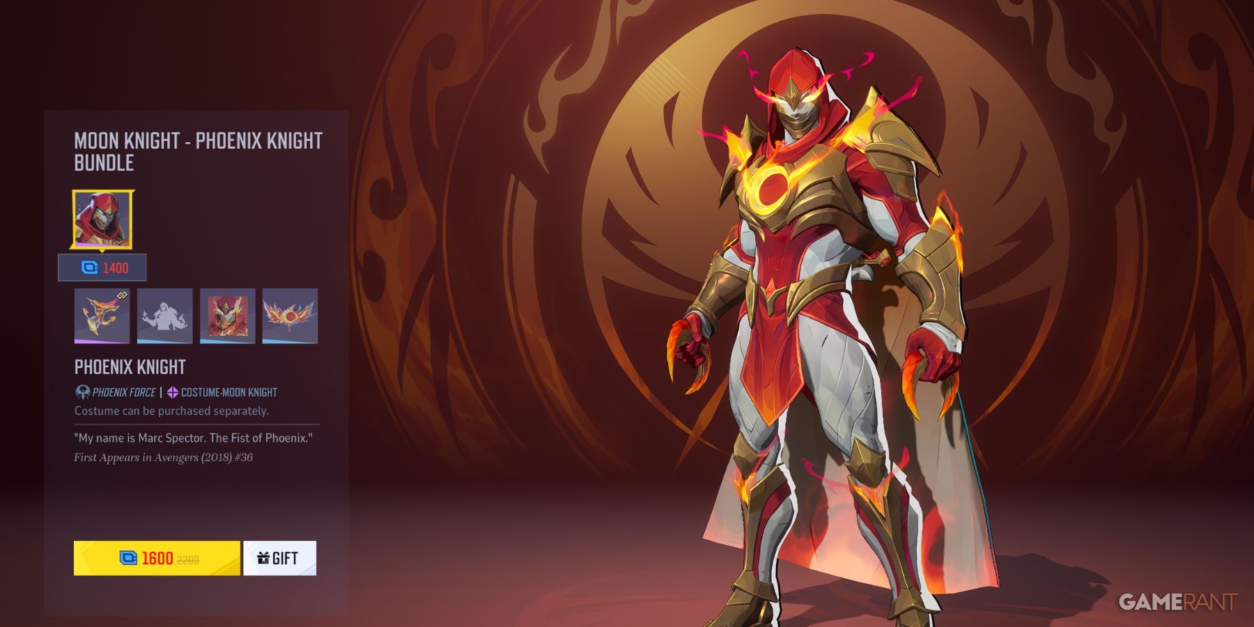 Marvel Rivals Moon Knight Phoenix Knight Bundle