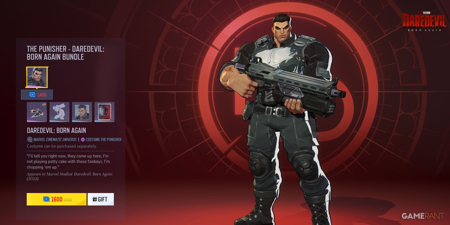 Marvel Rivals The Punisher Daredevil Born Again Bundle