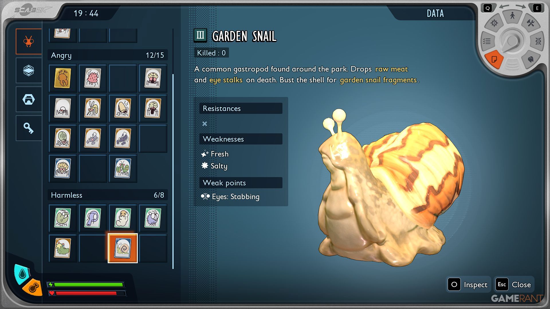 Grounded 2 - Creature Card - Garden Snail