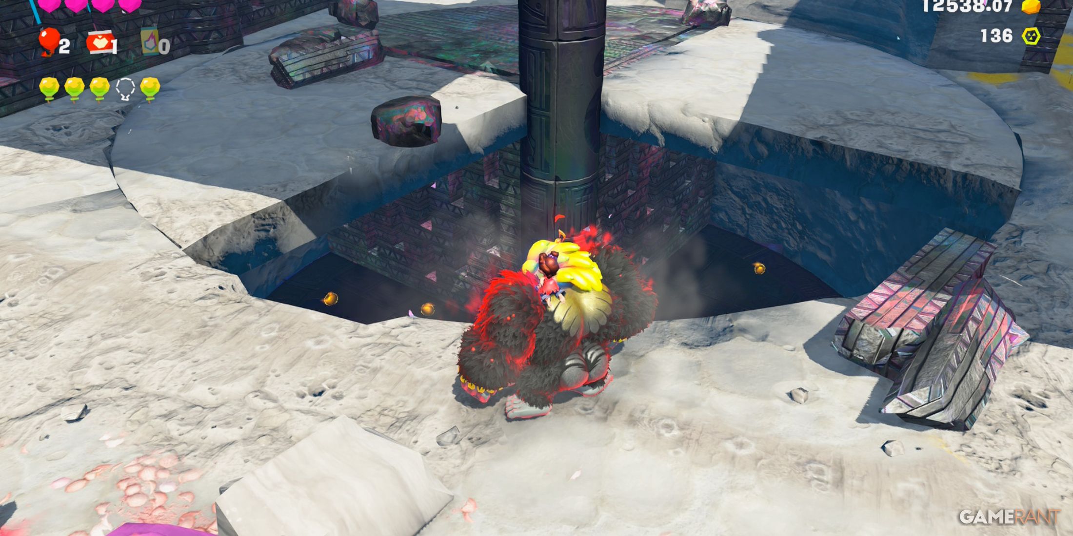 hidden ballon in Banandium 52 quest in Donkey Kong Bananza