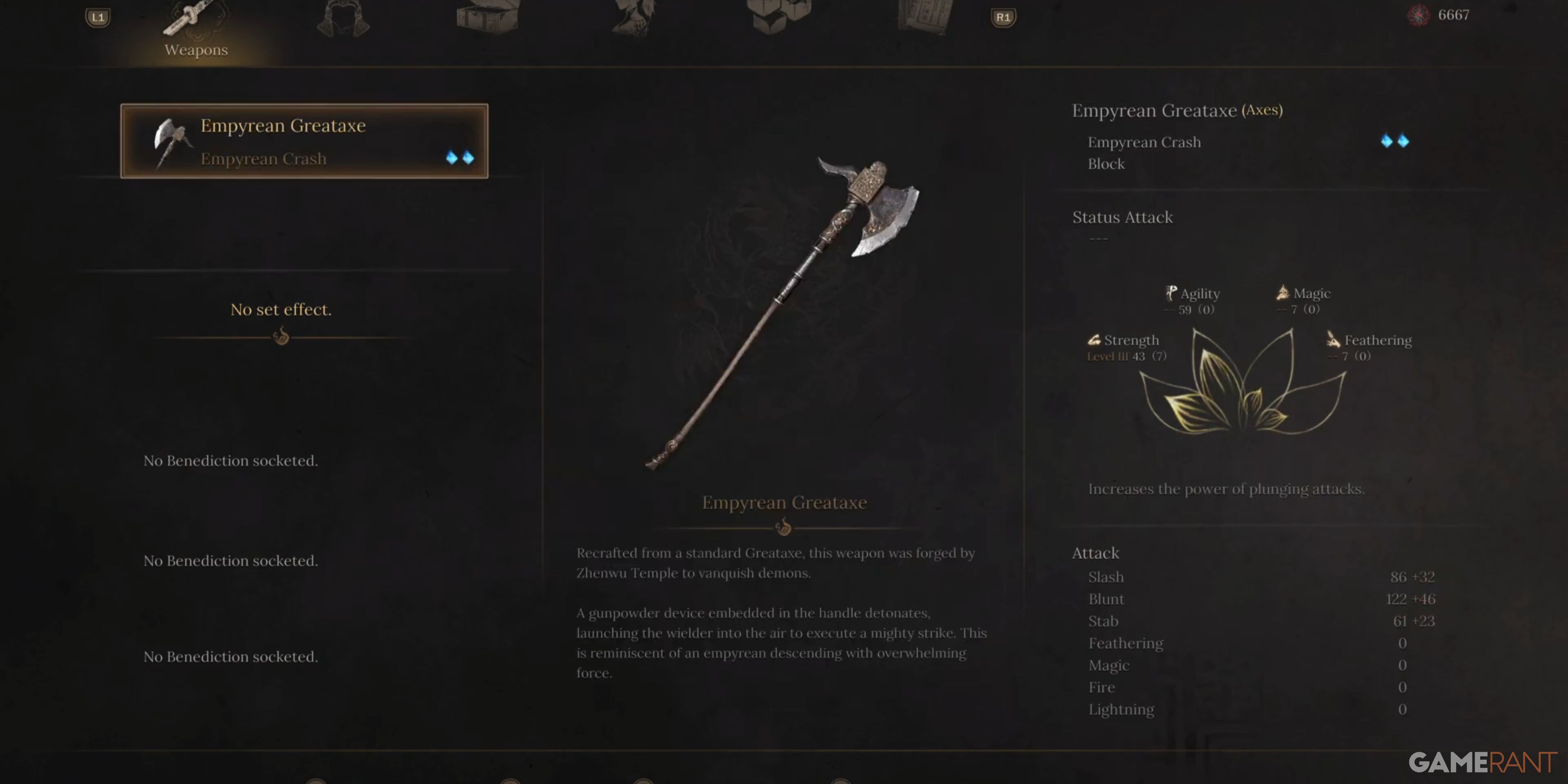 Wuchang_ Fallen Feathers Empyrean Greataxe