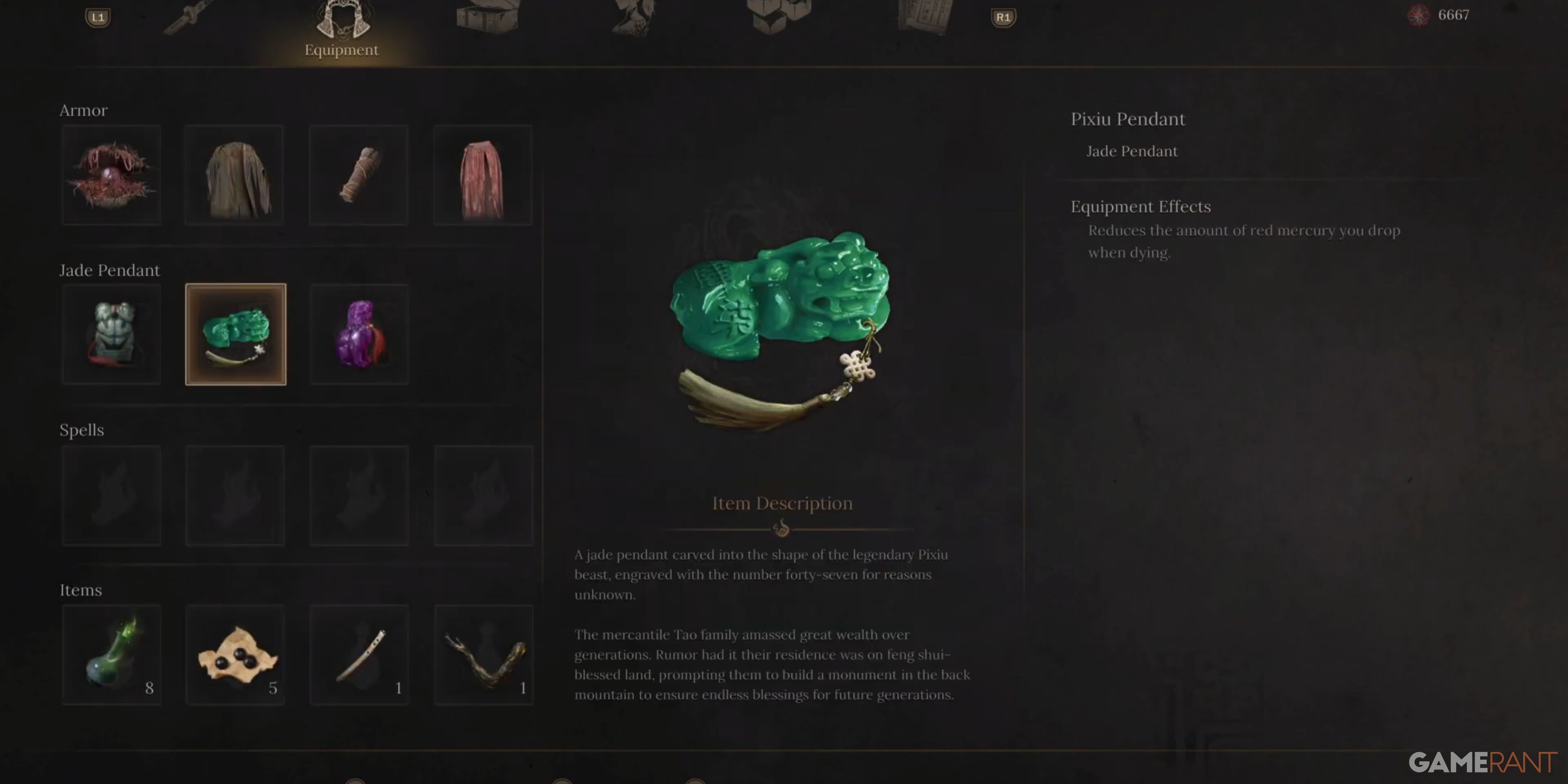 Wuchang_ Fallen Feathers Pixiu Pendant